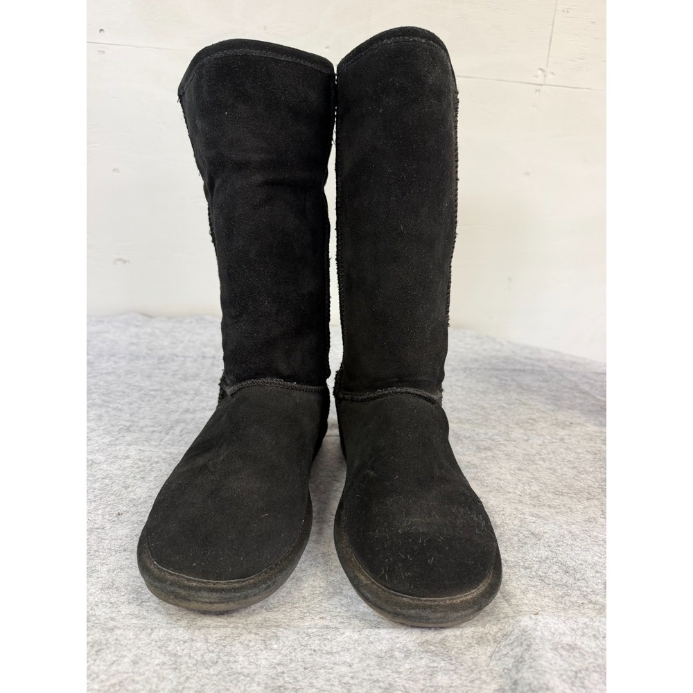 Bjorndal Black Foldable Suede Boot with Sheepskin Lining Women's Size 9‎